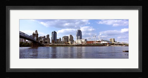 Framed Ohio River, Cincinnati, Hamilton County, Ohio Print