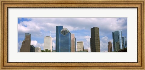 Framed Low angle view of skyscrapers, Houston, Texas, USA Print