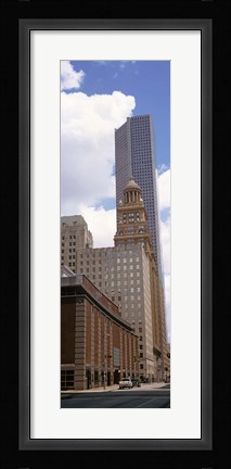 Framed Skyscrapers in a city, Houston, Texas, USA (vertical) Print