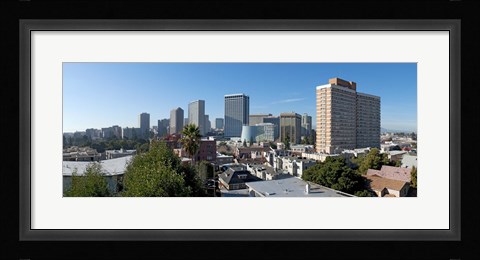 Framed View over Oakland from Adams Point, California Print