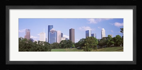 Framed Downtown skylines, Houston, Texas Print