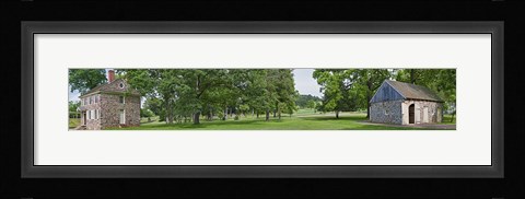Framed Buildings in a farm, Washington's Headquarters, Valley Forge National Historic Park, Philadelphia, Pennsylvania, USA Print