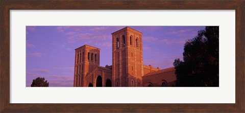 Framed Low angle view of Royce Hall at university campus, University of California, Los Angeles, California, USA Print