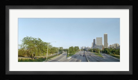 Framed Skyscrapers in a city, Lake Shore Drive, Chicago, Cook County, Illinois, USA Print