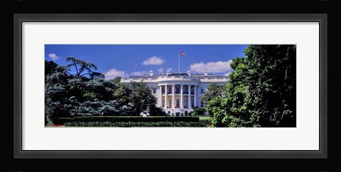 Framed Facade of the government building, White House, Washington DC, USA Print