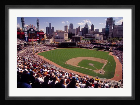 Framed Home of the Detroit Tigers Baseball Team, Comerica Park, Detroit, Michigan, USA Print