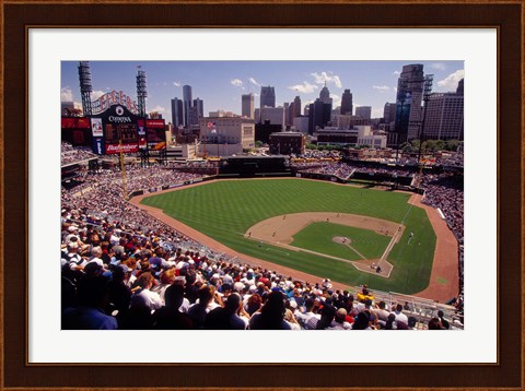 Framed Home of the Detroit Tigers Baseball Team, Comerica Park, Detroit, Michigan, USA Print