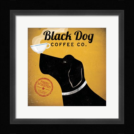 Framed Black Dog Coffee Co. Print