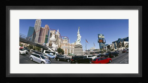 Framed New York New York Hotel, MGM Casino, Excalibur Hotel and Casino, The Strip, Las Vegas, Clark County, Nevada, USA Print