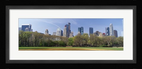 Framed Trees in a park, Central Park South, Central Park, Manhattan, New York City, New York State, USA Print