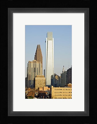 Framed Comcast Center, City Hall, William Penn Statue, Center City, Philadelphia, Philadelphia County, Pennsylvania, USA Print