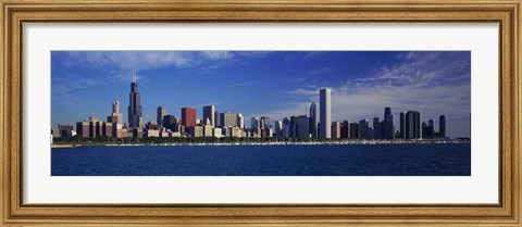Framed Chicago Skyline from Lake Michigan Print