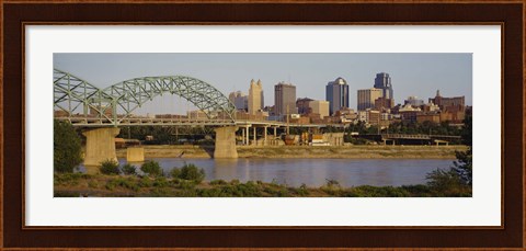 Framed Bridge over a river, Kansas city, Missouri, USA Print
