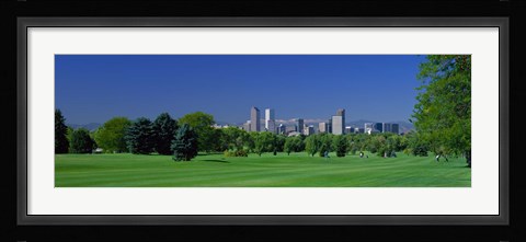 Framed Skyline In Daylight, Denver, Colorado, USA Print
