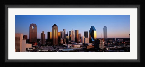 Framed USA, Texas, Dallas, sunrise Print