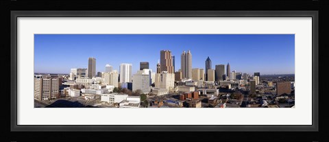Framed Distant Skyline, Atlanta, Georgia Print