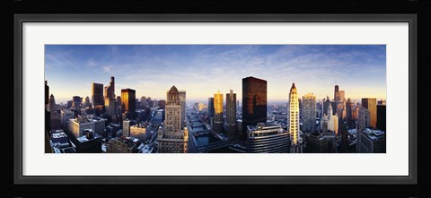 Framed USA, Illinois, Chicago, sunrise Print