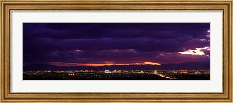 Framed Storm, Las Vegas, Nevada, USA Print