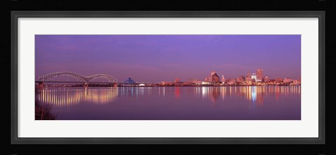 Framed Night Memphis TN Print