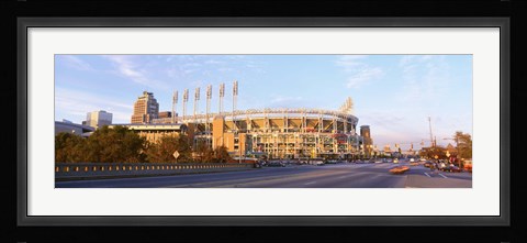Framed Facade of a baseball stadium, Jacobs Field, Cleveland, Ohio, USA Print