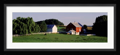Framed Farm, Baltimore County, Maryland, USA Print