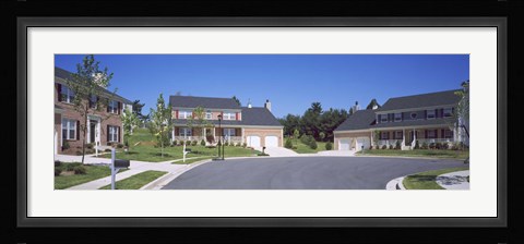 Framed Houses Along A Road, Seaberry, Baltimore, Maryland, USA Print