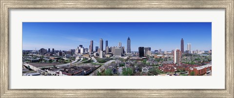 Framed USA, Georgia, Atlanta, skyline Print