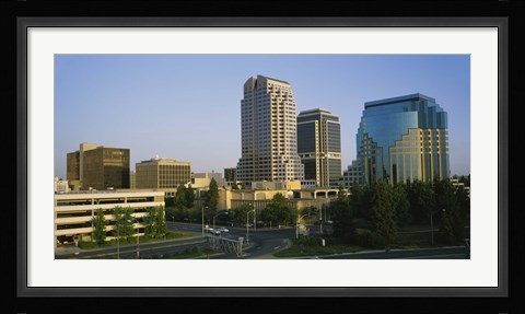 Framed Skyscrapers in a city, Sacramento, California, USA Print