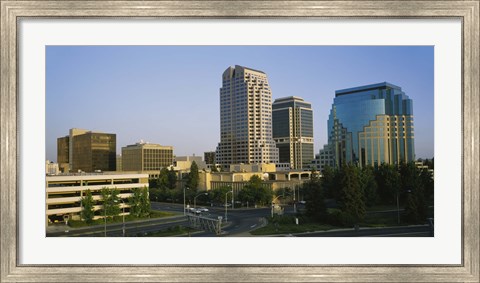 Framed Skyscrapers in a city, Sacramento, California, USA Print