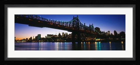Framed USA, New York City, 59th Street Bridge Print