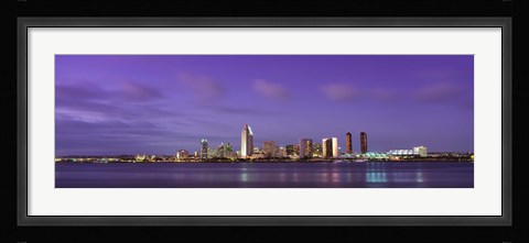 Framed USA, California, San Diego, dusk Print