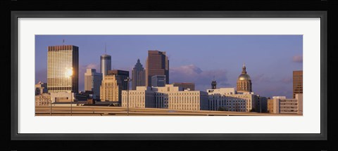 Framed Atlanta, Georgia Skyline Print