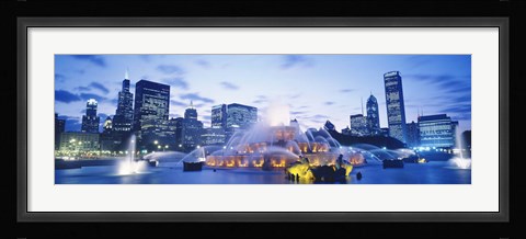 Framed Buckingham Fountain, Grant Park, Chicago, Illinois Print