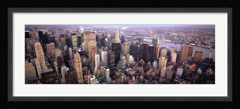 Framed Aerial View of New York City Skyline Print