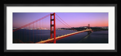 Framed Night Golden Gate Bridge San Francisco CA USA Print