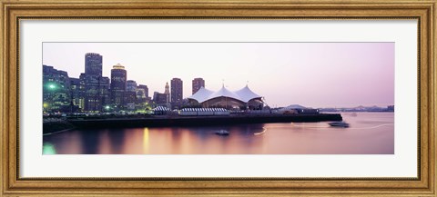 Framed Skyscrapers at the waterfront, Charles river, Boston, Massachusetts, USA Print