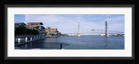 Framed Bridge Over A River, Main Street, St. Johns River, Jacksonville, Florida, USA Print
