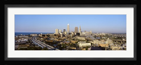 Framed USA, Ohio, Cleveland, aerial Print