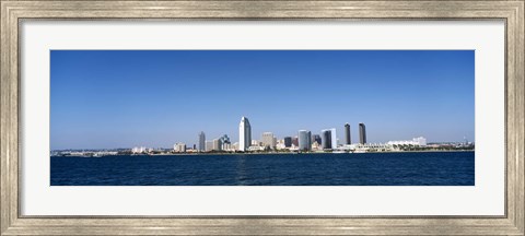 Framed Clear Blue Sky Over San Diego Print