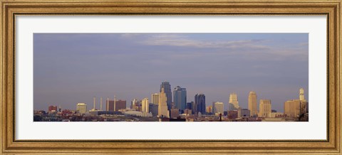 Framed Skyscrapers in a city, Kansas City, Missouri, USA Print