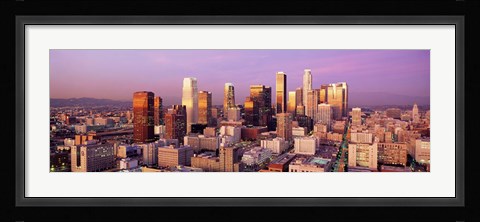 Framed Sunset Skyline Los Angeles CA USA Print