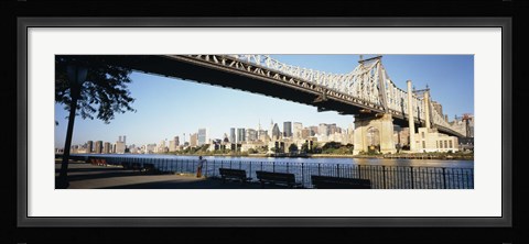 Framed Queensboro Bridge Over East River, Manhattan Print