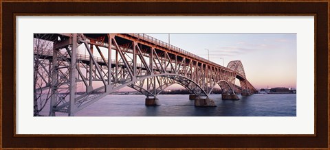 Framed Bridge across a river, South Grand Island Bridge, Niagara River, Grand Island, Erie County, New York State, USA Print