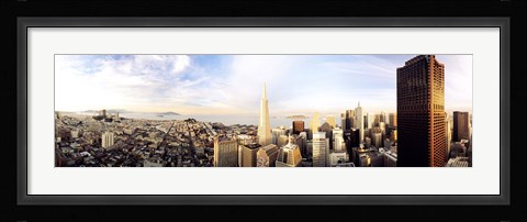 Framed High angle view of a city, Transamerica Building, San Francisco, California, USA Print