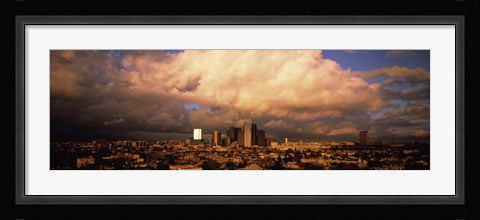 Framed Los Angeles Under Clouds Print