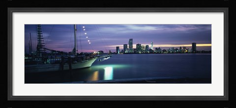 Framed Sailboat in the sea, Miami, Miami-Dade County, Florida, USA Print