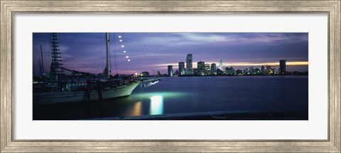 Framed Sailboat in the sea, Miami, Miami-Dade County, Florida, USA Print
