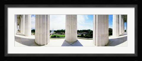 Framed Lincoln Memorial Columns, Washington DC Print