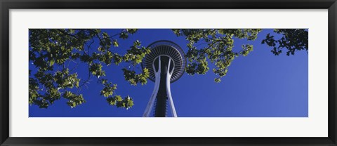 Framed Space Needle Maple Trees Seattle Center Seattle WA USA Print