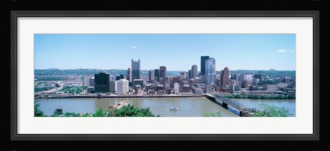 Framed Monongahela River Skyline, Pittsburgh Print